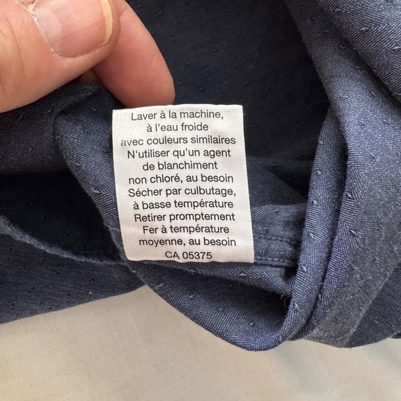 Joseph Abboud Men's Long Sleeve Textured Non-Iron Button‎ Up Shirt Blue X-Large - Picture 7 of 13